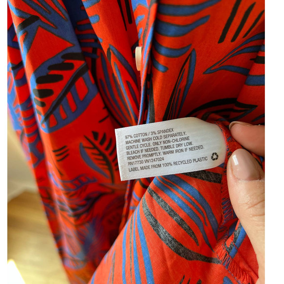 Alexis x Target Vintage Style Tropical Leaf Shirt Dress - Picture 10 of 12